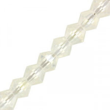 Faceted glass bicone beads 3mm Crystal ab